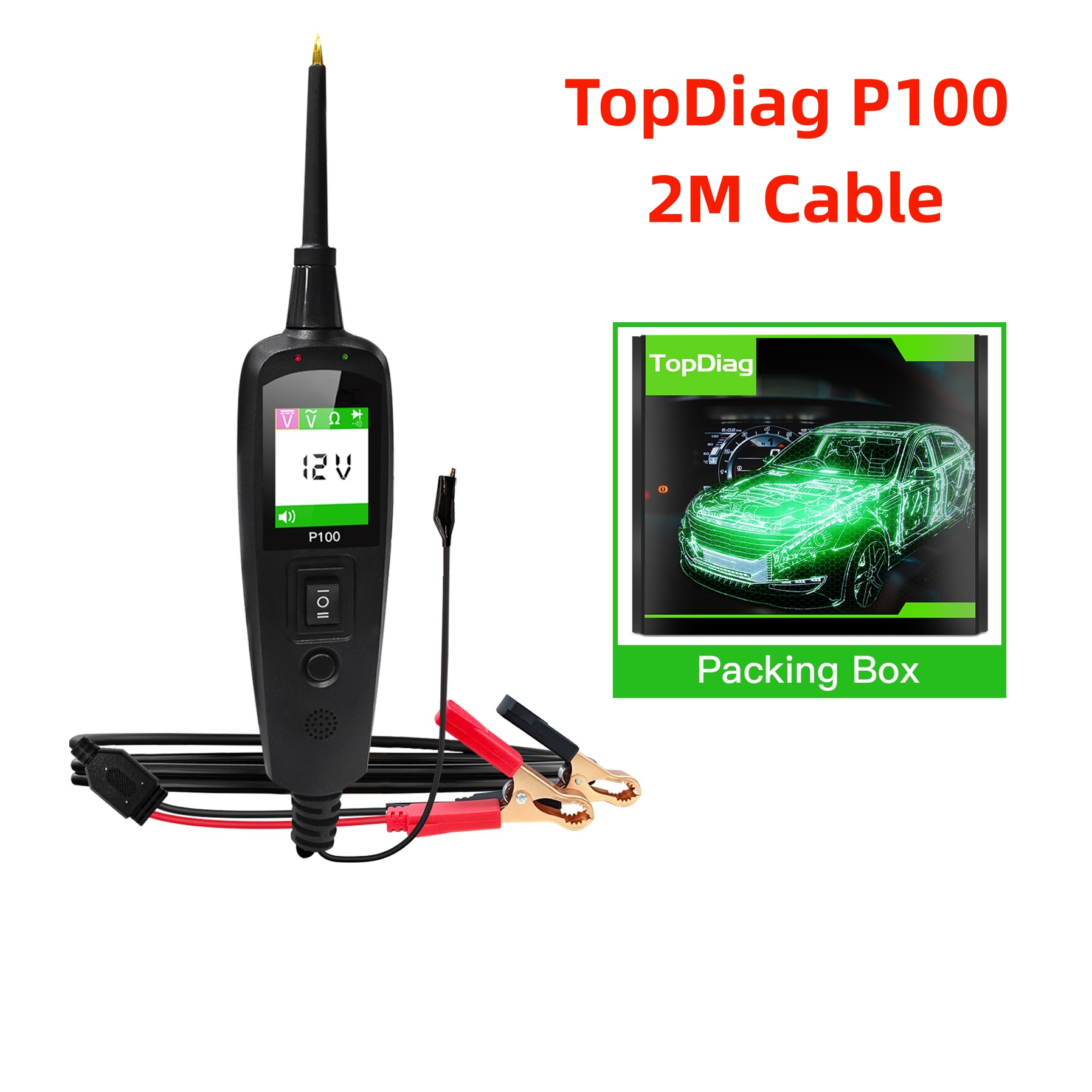 Car Diagnostic Tool - Тестер автомобильных электрических цепей TopDiag P100