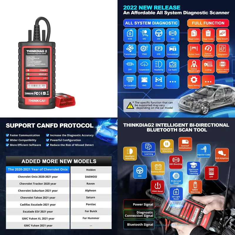 Car Diagnostic Tool - Диагностический инструмент Thinkdiag 2 OBD2, автомобильный